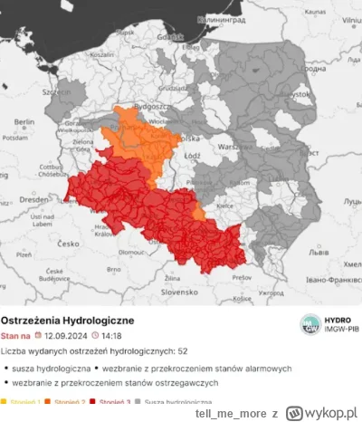 tellmemore - Jednocześnie mamy w Polsce suszę (szare) i zagrożenie powodziowe najwyżs...