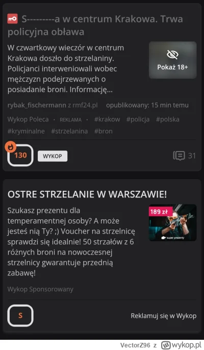 VectorZ96 - Reklamy na wykopie w formie: