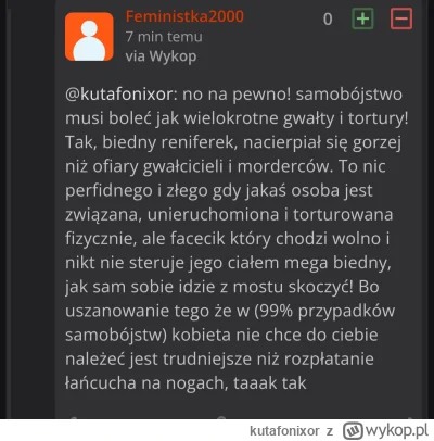 kutafonixor - #feminizm #feminizmtorak #feminazistki
Chcesz się zabić faceciku bo żon...