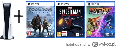 hotshops_pl - Konsola SONY Playstation 5 + God Of War Ragnarök + Marvel's Spider-Man:...