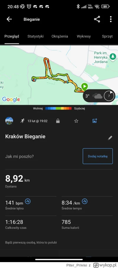 Piter_Privisi - 44 786,82 - 8,92 = 44 777,90

Trening w Lasku Wolskim. Górki dzisiejs...