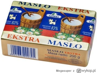 Megasuper - Ja mam wrażenie że opakowanie tego masła nie zmieniło się chyba przez cał...