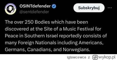 iglawcewce - na zaatakowanym festiwalu miało zginąć wielu obcokrajowców #izrael