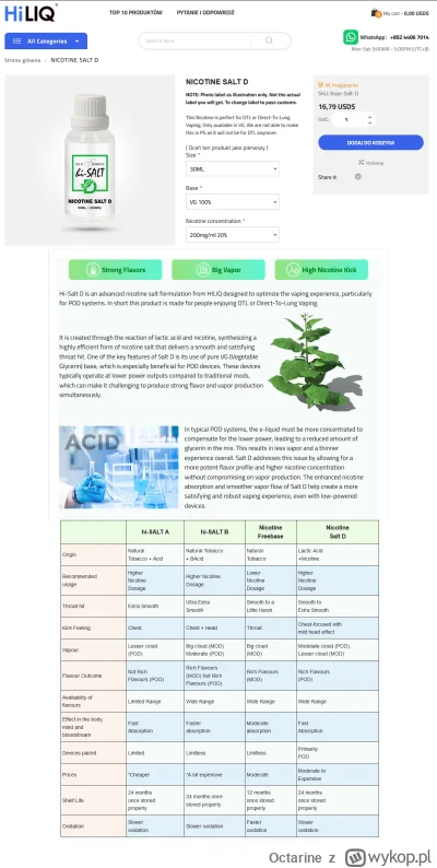 Octarine - Ktoś miał do czynienia z solami D od #hiliq ? Bazuje nietypowo na gliceryn...
