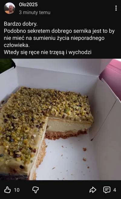 gagarin_kosmonauta - Olgierdano zdradza trik na udany sernik.

#kononowicz #patostrea...