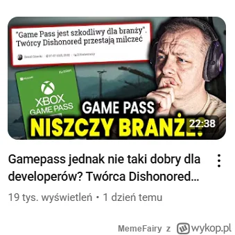 MemeFairy - - Krytykuj gamepass, bo grozi zniknięciem fizycznych wersji gier z rynku ...