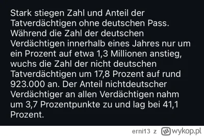 erni13 - Ponad 40% przestępstw w Niemczech jest popełnianych przez osoby bez niemieck...