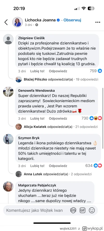 wojtek2201 - @mateosz_inbecki @sznioo nawet Lichocka o tym informowała na swoim profi...