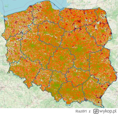 Razi91 - Polskie drogi i odległości na nich od najbliższej stacji paliw.
0-10 km - zi...