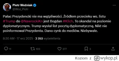 Koziom - Dopiero co wczoraj grzali spin, że rząd zataił przed obywatelami i prezydent...