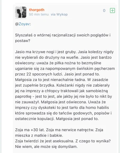 Zoyav - może ktoś mi wytłumaczyć o co chodzi z tym komentarzem? ogólnie ten mirek mni...