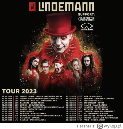 Hershel - >Tickets for Till Lindemann's 2023 tour go on sale May 2 at 12:00 CET. 24 c...