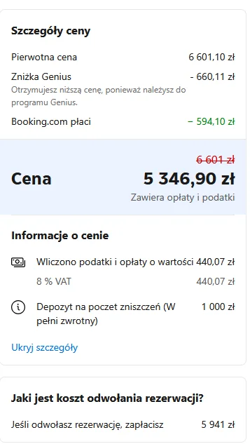 VoThall - Po przejściu z drugiego kroku rezerwacji (wypełniane danych) na trzeci krok...