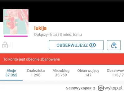 SaintWykopek - Dobre dziewczyny, patrzą na świat za krat. ( ͡° ʖ̯ ͡°)
Za co @lukija ,...