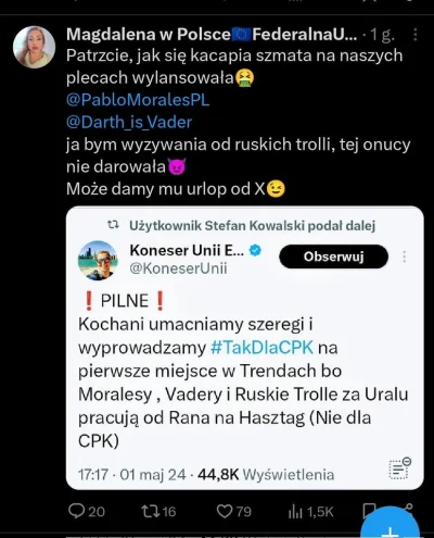 wojtas_mks - Tuskowe trolle chcą zaszczuć i kłamliwie oskarżać NAJWIĘKSZEGO TUSKOWEGO...
