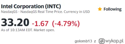 golomb13 - RIP Intel [*]

#gielda #intel