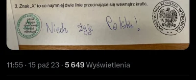 DzonySiara - Oskarek bazgroli po kartach do referendum jaki to jest dzban xD
#wybory