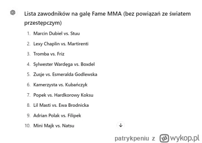 patrykpeniu - #famemma Mini Majk dałby radę? xD
ChatGPT w akcji