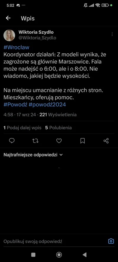 FajnyTypek - Teraz już na 6:00-8:00 
Nie wiadomo kiedy nie wiadomo ile cm fala. 
Paro...