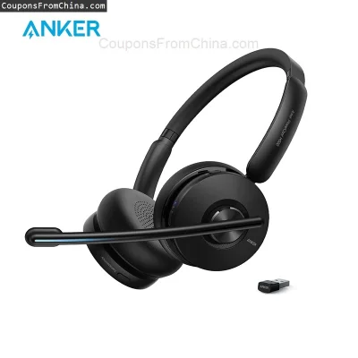 n____S - ❗ Anker PowerConf H500 Bluetooth Dual-Ear Headset with Charging Stand
〽️ Cen...