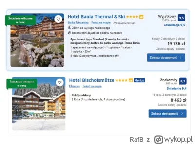 RafB - Porównanie cennika na Podhalu i w Alpach Austriackich