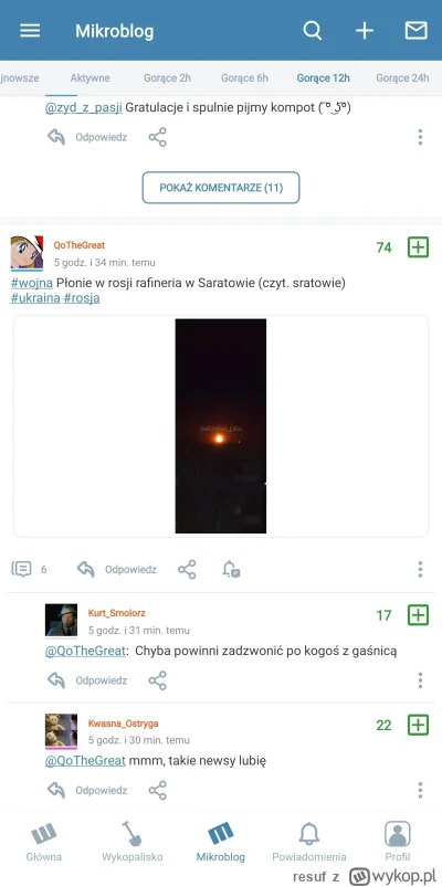 resuf - @QoTheGreat uwielbiam pionowe filmy i to jak wykop je wyświetla.