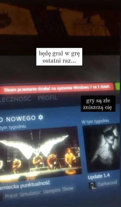 WUJEKprzezUzamkniete - dziś będę grał w grę ostatni raz ( ͡° ʖ̯ ͡°)

#steam #sylweste...