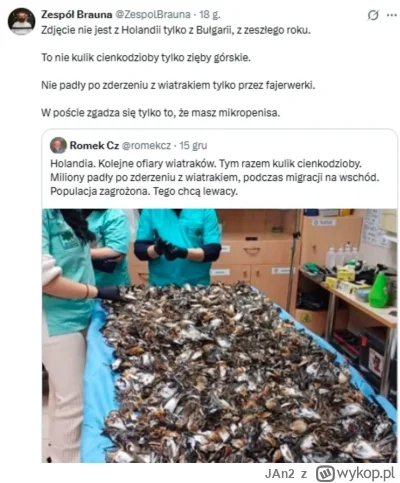 JAn2 - Już pomijając że to fejk jak ch#j to warto wiedzieć że co wiele więcej ptaków ...