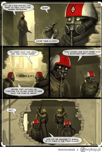 dominowiak - > 'jesteś niebieski, naparzasz w czerwonych'.

@GregPelka: taaa, tymczas...