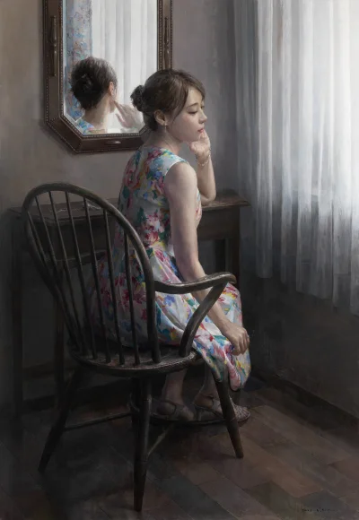 GARN - #sztuka #art #malarstwo #obrazy autor: Kazutoshi Kihara (Japanese, born 1958)