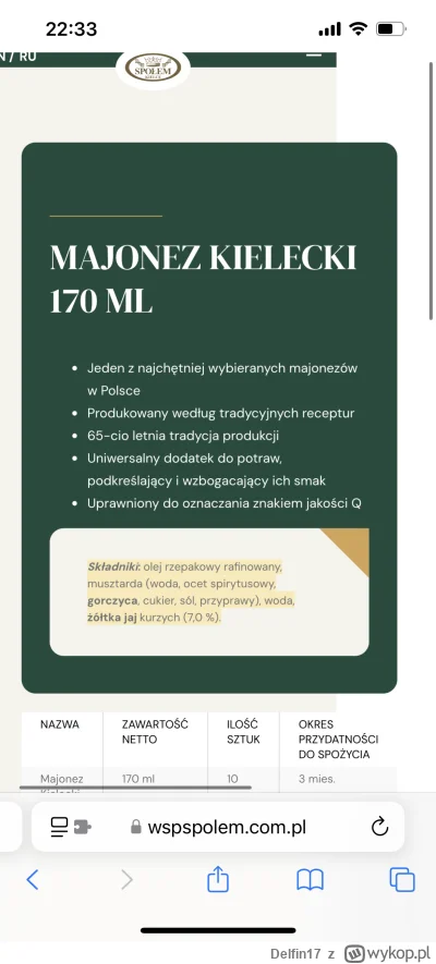 Delfin17 - @videl49: według stronki społem ocet jak najbardziej jest w składzie (jako...