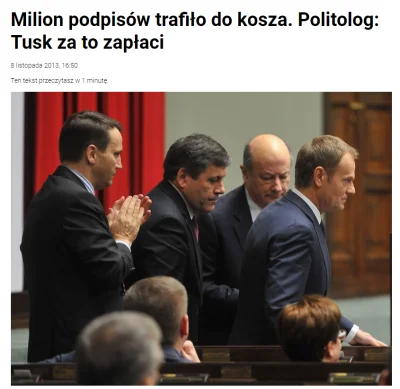 dom_perignon - >Co zrobi rząd?

Zrobi dokładnie to samo co z 3x15 czy z milionem podp...