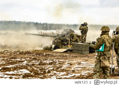 wjtk123 - Wojsko Polskie szkolące się na antycznych armatach przeciwpancernych D-44 :...