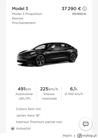 PiotrFr - Widzę, że Tesla znowu obniżyła ceny na dostępne auta. TMY bez dopłat 44k€ (...