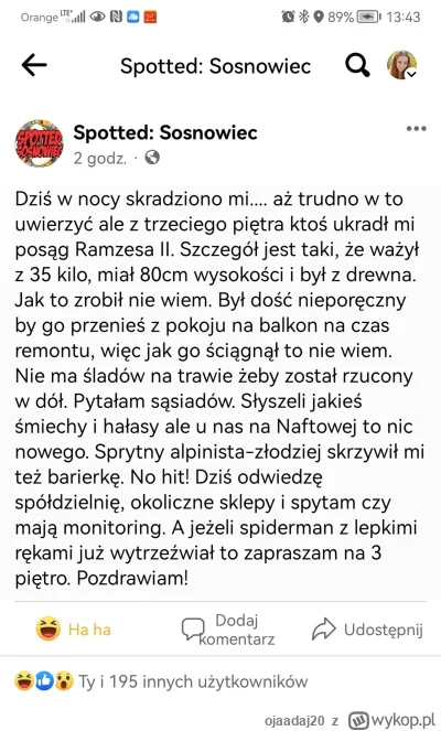 ojaadaj20 - Sosnowiec zaskakuje codziennie :) 

#sosnowiec #truestory #coolstory