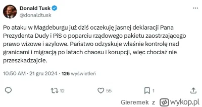 Gieremek - Naiwny ten Tusk, oczekuje od Dudy stanowczości w sprawie zaostrzania prawa...
