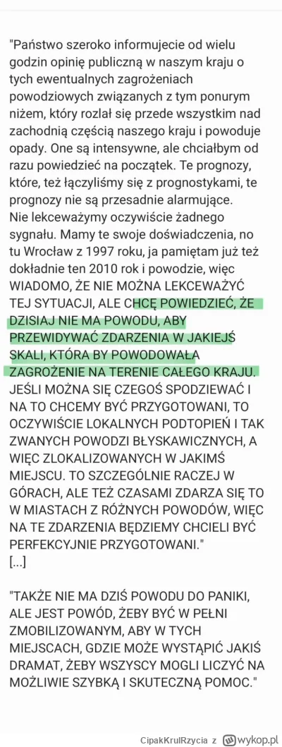 CipakKrulRzycia - @maroLem87: masz tu cały tekst a nie wyrwany z kontekstu