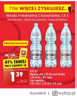 RyanWolf - #biedronka 

Oooo, nowość, promocja przy zakupie 18 butelek. Nie mogę się ...