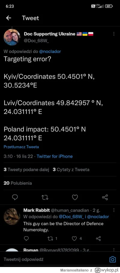 MarianoaItaliano - @ukamieniowany: Nie mam pojęcia :D Ale tak było w Przewodowie.