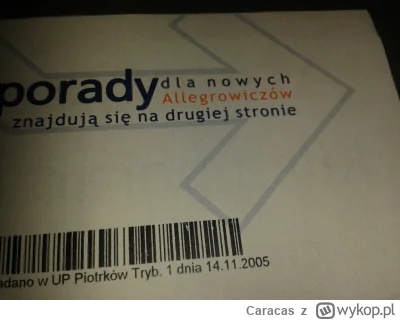 Caracas - Jeżeli pamiętasz ten list od allegro to znaczy, że jesteś już bardzo stary....