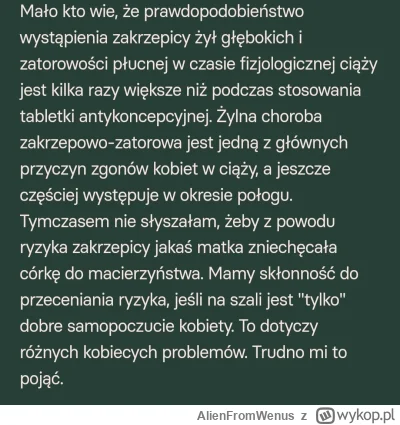 AlienFromWenus - To tylko jeden z powodów, przez który nie chcę mieć dzieci. Powikłan...