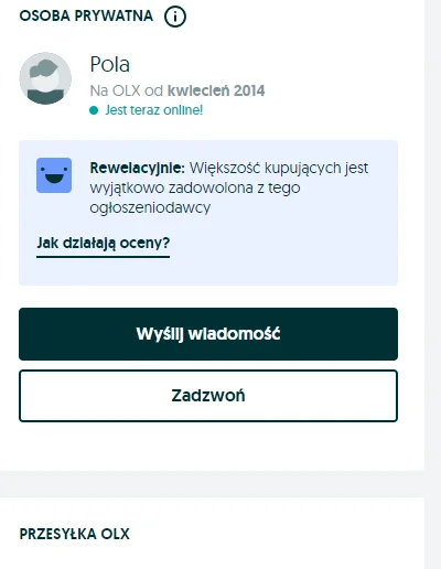 rydzo - Czy nie zniknęła czasem opcja obejrzenia innych ogłoszeń danego użytkownika? ...