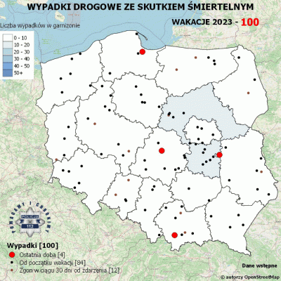 Salido - Minął 19. (z 70) dzień wakacji.

W ciągu ostatniej doby miały miejsce 4 wypa...