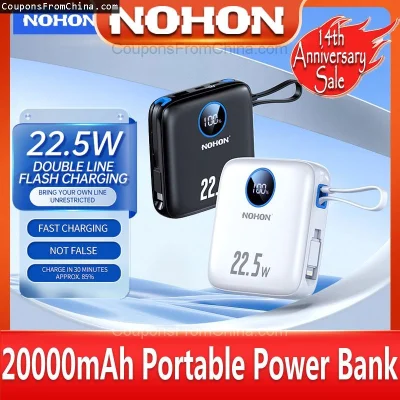 n____S - ❗ NOHON 20000mAh Power Bank
〽️ Cena: 21.27 USD
➡️ Sklep: Aliexpress

Bezpośr...
