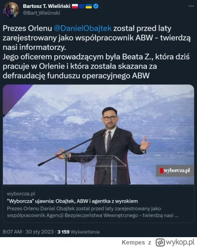 Kempes - #orlen #bekazpisu #bekazlewactwa #polska

"Brudna pała" na garnuszku ABW ( ͡...