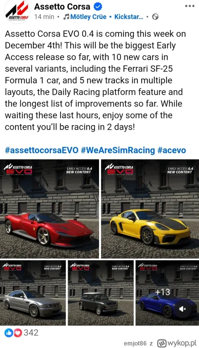 emjot86 - #assettocorsa Evo: ring + nowe auta + nowa funkcjonalność w multi (daily ra...