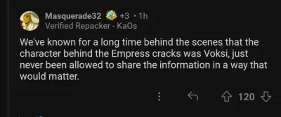 zaye93 - @SilverDragon: Nie ma na to dowodów, tylko przesłanki. Po pierwsze Empress p...