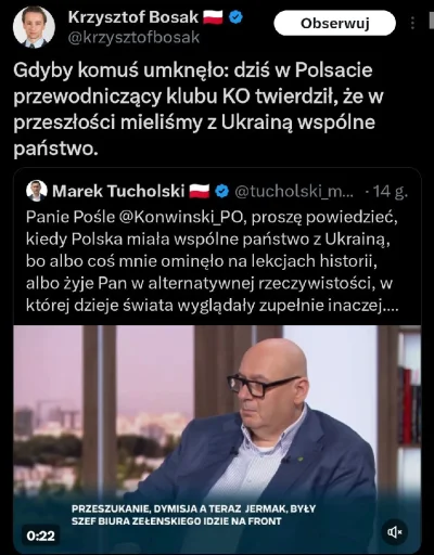 ProstyKrzywy - Gdyby komuś umknęło: 
Krzysztof Bosak nie zna historii własnego kraju....