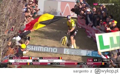 sargento - #kolarstwo #cyclocross #cx
Pan Van Aert po pokonaniu przeszkód nie wskakuj...