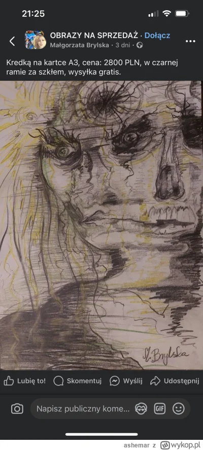 ashemar - Pani „artystka” wystawia swoje bohomazy za 3k PLN 

Polecam sekcje komentar...